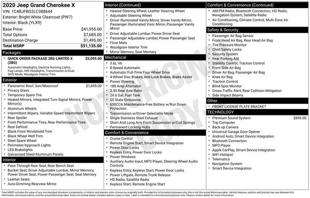 2020 Jeep Grand Cherokee Limited X
