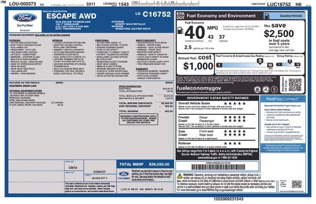 2020 Ford Escape Hybrid Titanium