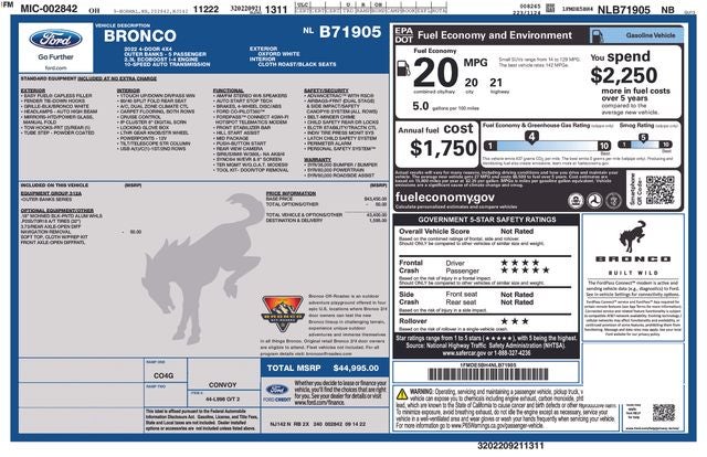 2022 Ford Bronco Outer Banks