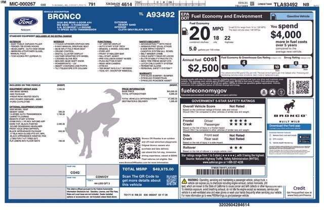 2026 Ford Bronco Big Bend In-Transit