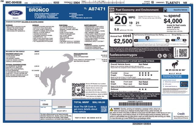 2026 Ford Bronco Outer Banks In-Transit