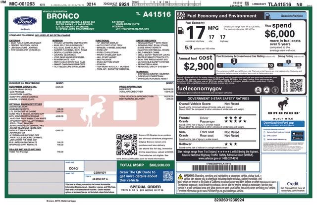 2026 Ford Bronco Outer Banks