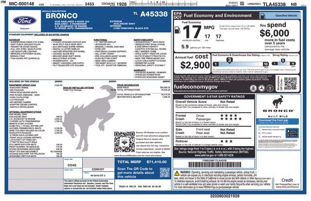 2026 Ford Bronco Badlands In-Transit