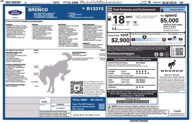 2025 Ford Bronco Badlands