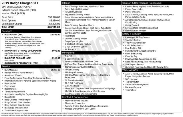 2019 Dodge Charger SXT
