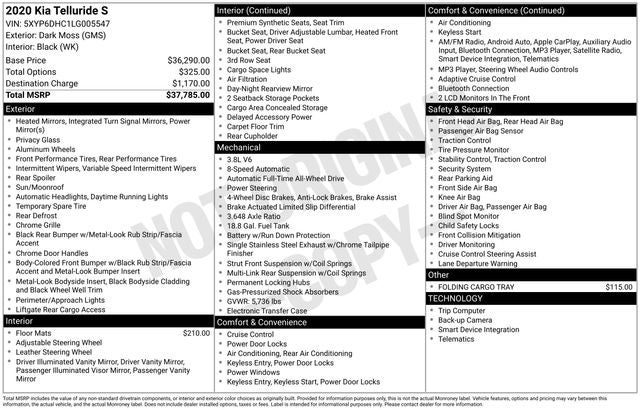 2020 Kia Telluride S