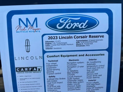 2023 Lincoln Corsair Reserve