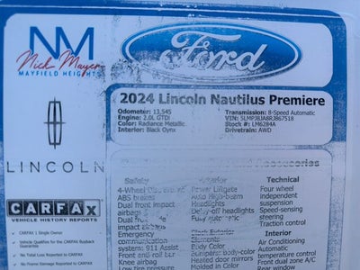 2024 Lincoln Nautilus Premiere