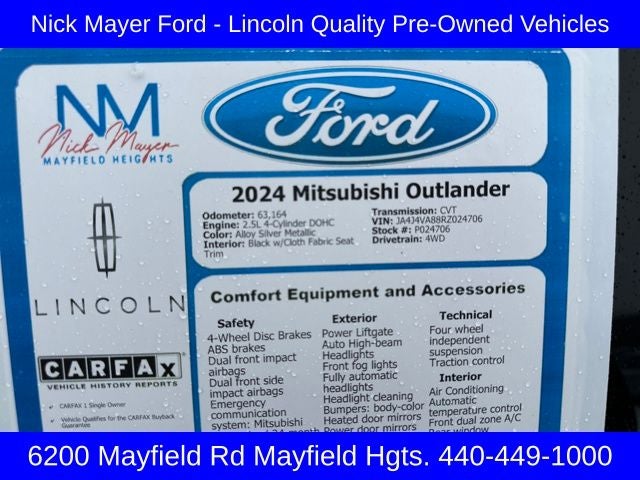 2024 Mitsubishi Outlander Base