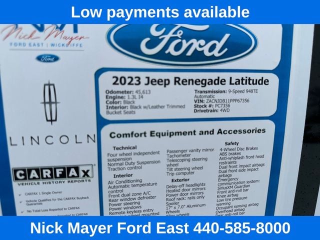 2023 Jeep Renegade Latitude