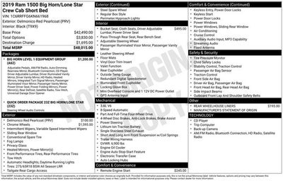 2019 RAM 1500 Big Horn/Lone Star