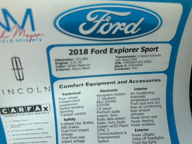2018 Ford Explorer Sport