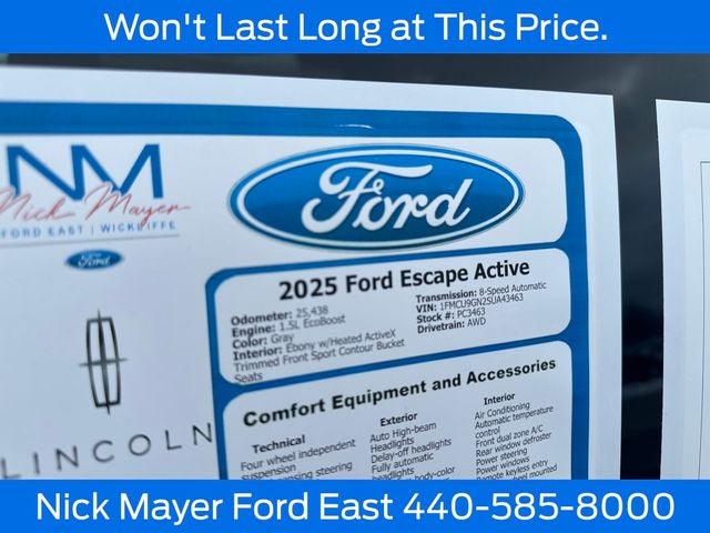 2025 Ford Escape Active