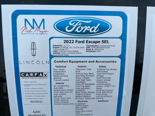2022 Ford Escape SEL