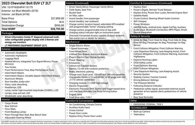 2023 Chevrolet Bolt EUV LT