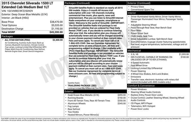 2015 Chevrolet Silverado 1500 LT LT1