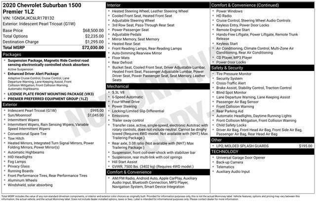 2020 Chevrolet Suburban Premier