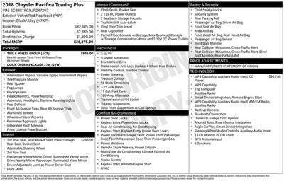 2018 Chrysler Pacifica Touring Plus
