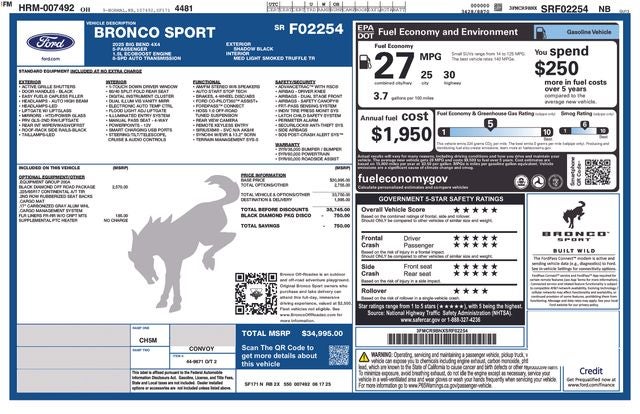 2025 Ford Bronco Sport Big Bend IN-TRANSIT