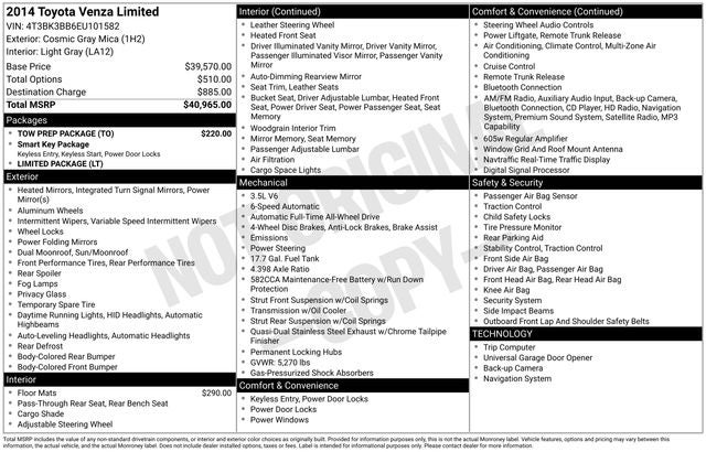 2014 Toyota Venza Limited