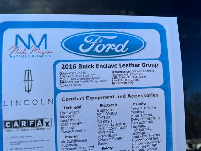 2016 Buick Enclave Leather Group