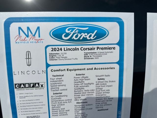 2024 Lincoln Corsair Premiere