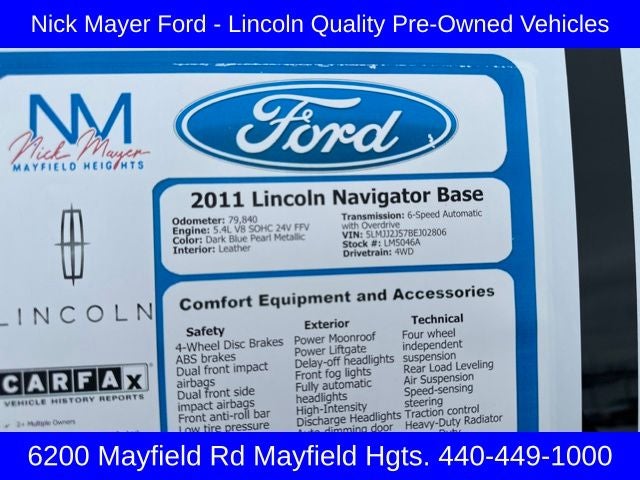 2011 Lincoln Navigator Base