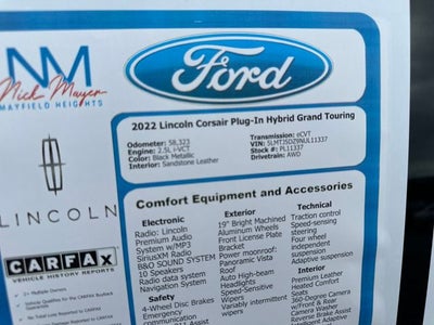 2022 Lincoln Corsair Plug-In Hybrid Grand Touring