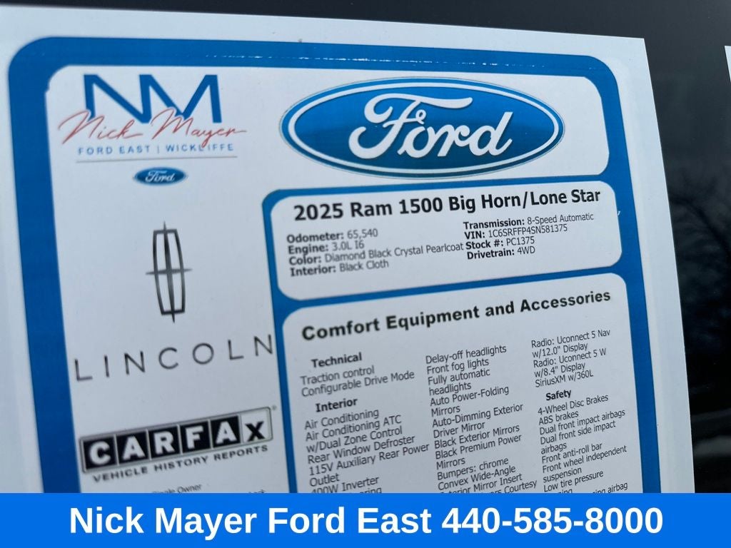 2025 RAM 1500 Big Horn/Lone Star