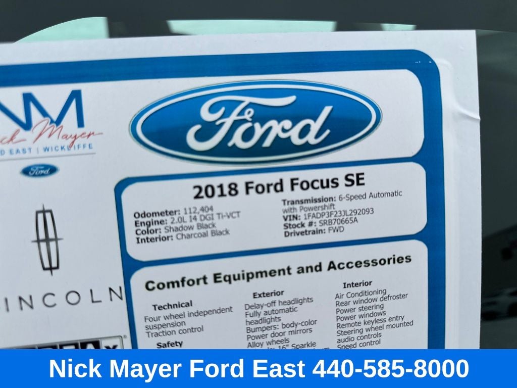 2018 Ford Focus SE