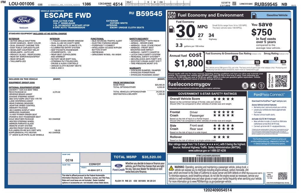 2024 Ford Escape Active