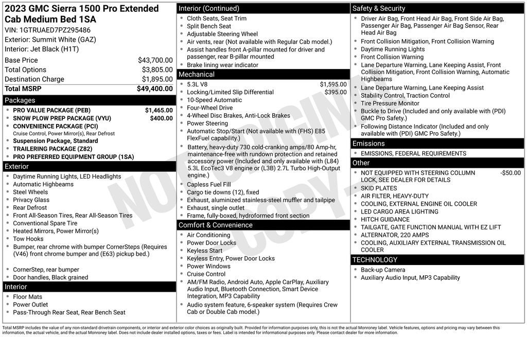 2023 GMC Sierra 1500 Pro