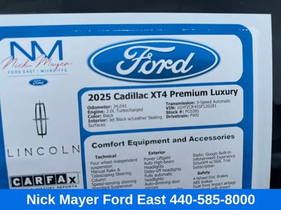 2025 Cadillac XT4 Premium Luxury