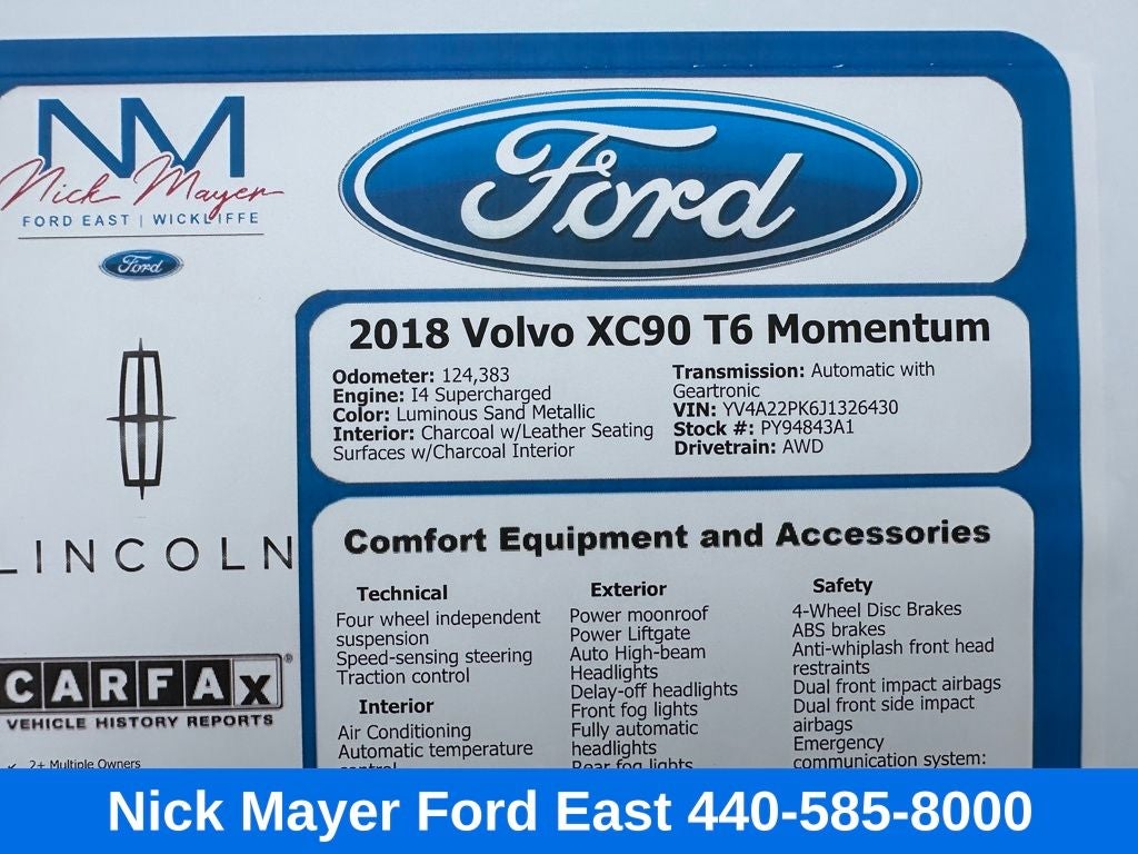 2018 Volvo XC90 T6 Momentum