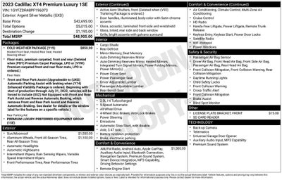 2023 Cadillac XT4 Premium Luxury