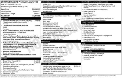 2020 Cadillac XT6 Premium Luxury