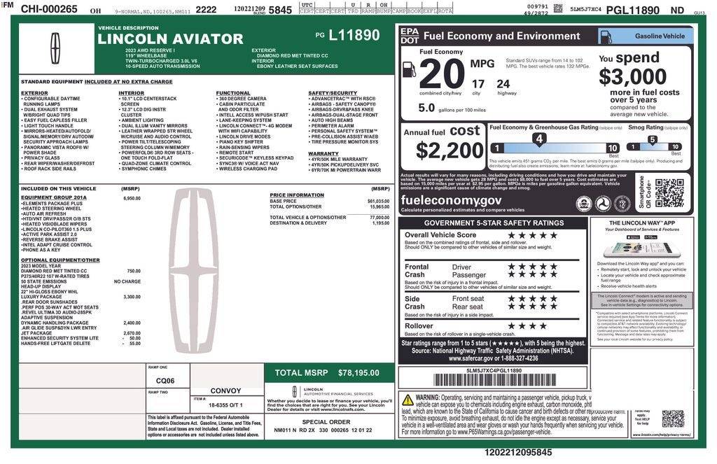 2023 Lincoln Aviator Reserve